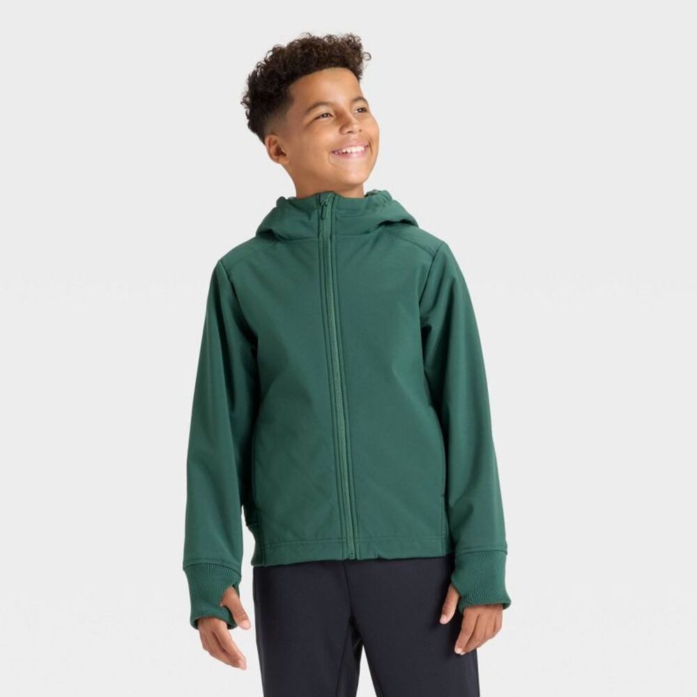 Boys' Softshell Jacket - All In Motion Green L